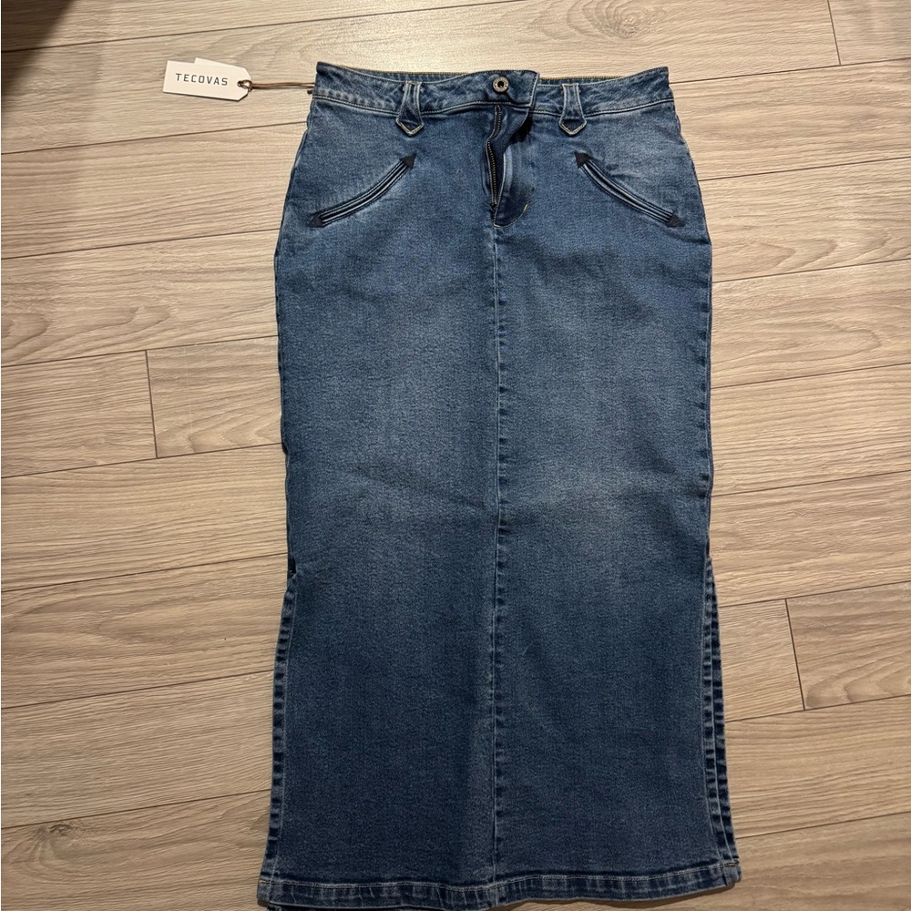 Tecovas Women's Dark Blue Denim Skirt